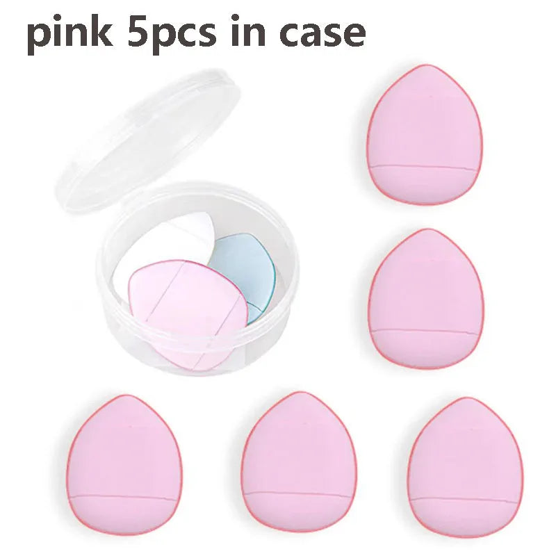 5/10Pcs Mini Finger Puff Foundation Small Air Cushion Powder Sponge Face Concealer BB Cream Cosmetic Applicator Makeup Tools