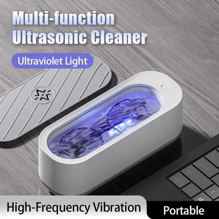 Ultrasonic Cleaner Mini USB Rechargeable Portability Multifunctional Vibration Glasses Jewelry Braces Cleaning Machine Household