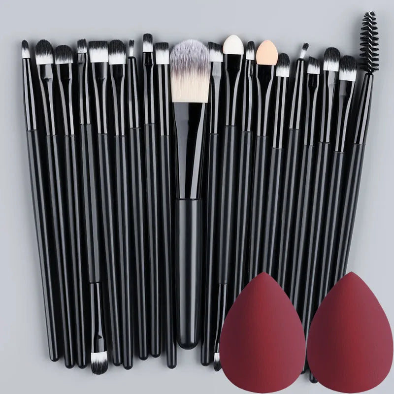 20Pcs Makeup Brushes Set Soft Fluffy  For Cosmetics Foundation Blush Powder Eyeshadow For Kabuki Beauty Blending Makeup Tools