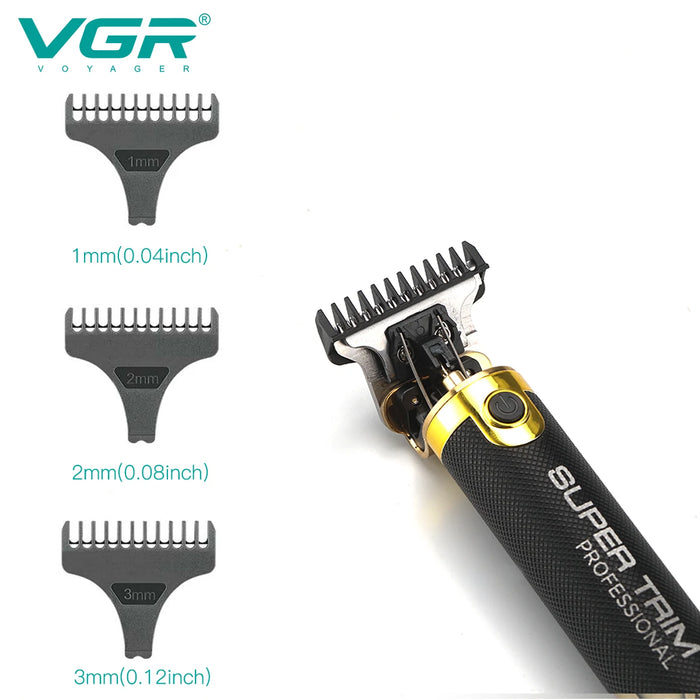 VGR Hair Clipper Professional Hair Trimmer T9 Hair Cutting Machine Household Haircut Machine Rechargeable Trimmer for Men V-082