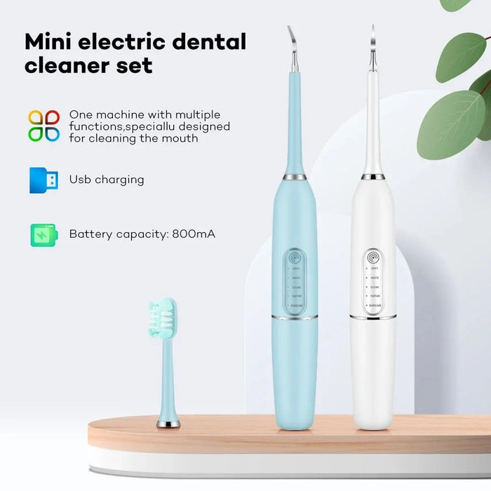 Electric Toothbrush 5 Gear Modes Wireless Plaque Dental Organic Teeth Whitening Kit Calculus Scaler Dental Mirror for Teeth