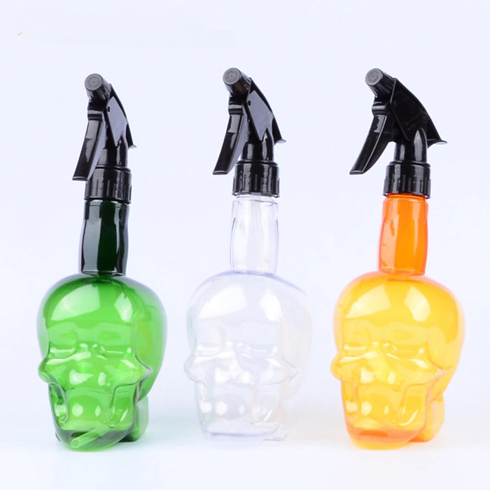 1pc 18.6oz Trigger Sprayer With Skull Head Design, Empty Refillable Spray Bottle Halloween Home Decoration, Cleansing Liquid, Be