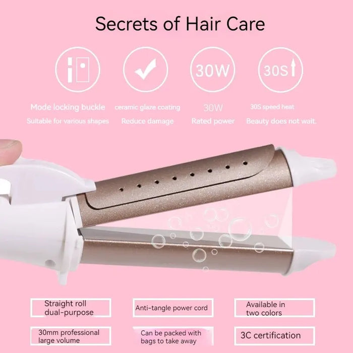 Straight Hair Straightener Hair Curler Household Adult Student Electric Splint Curling Stick Two-in-one Electric Board Clip