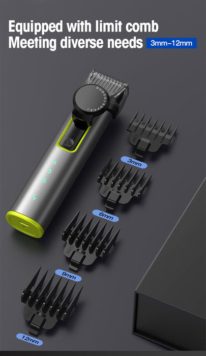 4 IN 1 Hair Cutting Kits 677 Professional Electric Trimmers Shaver Storage Package USB IPX5 Waterproof Body Grooming Clippers