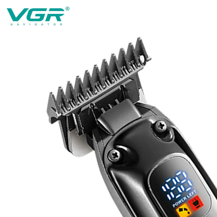 VGR Cordless Professional Hair Trimmer For Men Beard Trimmer USB Electric Shaver Hair Clipper Edge Razor Hair Cutter Machine