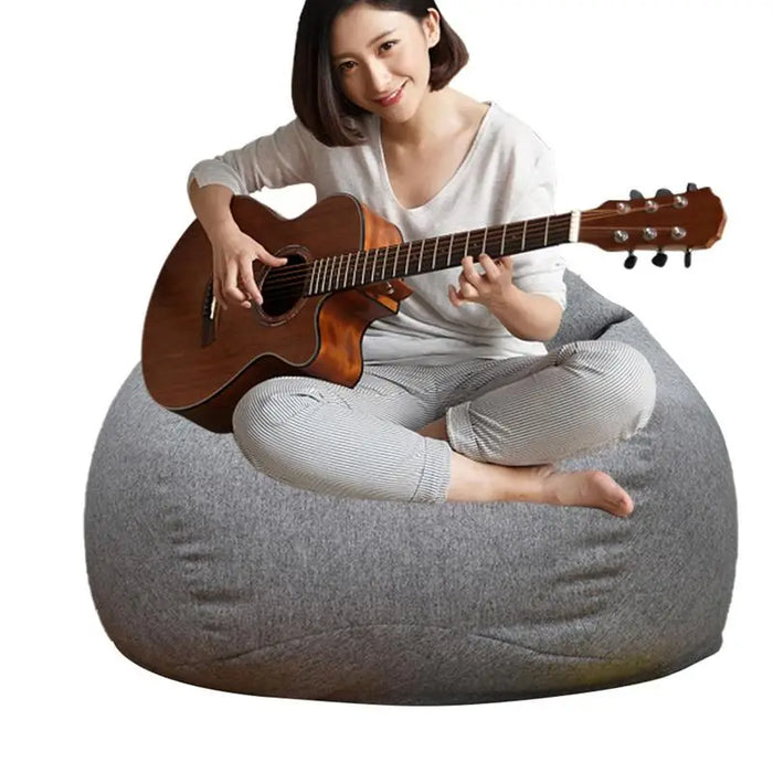 Soft Bean Bag Cover Lazy Sofa Cover Chairs Without Filler Washable Bean Bag Seat Cover Outdoor Pouf Chair Beanbag Cover