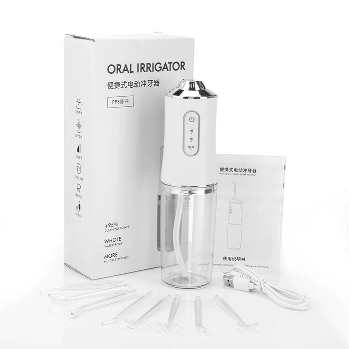 Oral Irrigator Dental Water Flosser Portable Dental Water 3 Modes Teeth Cleaner Toothbrush Oral Hygiene Clean USB Rechargeable