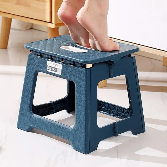 Thickened Folding Step Stool Portable Lightweight Shoe Changing Footstool Non-Slip Plastic Foldable Stool Kitchen