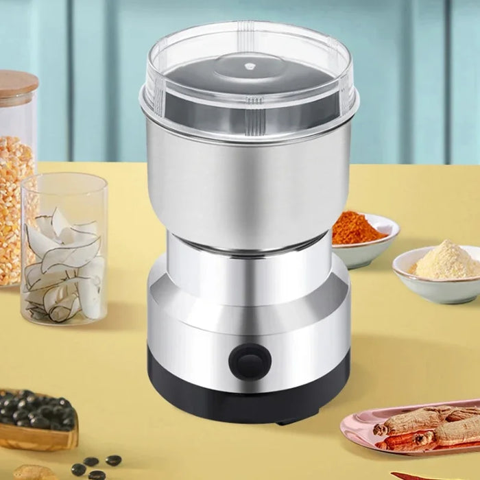 Electric Coffee Grinder Portable Cereals Nuts Spices Beans Flour Grinder Machine Household Multifunctional Kitchen Chopper Blade