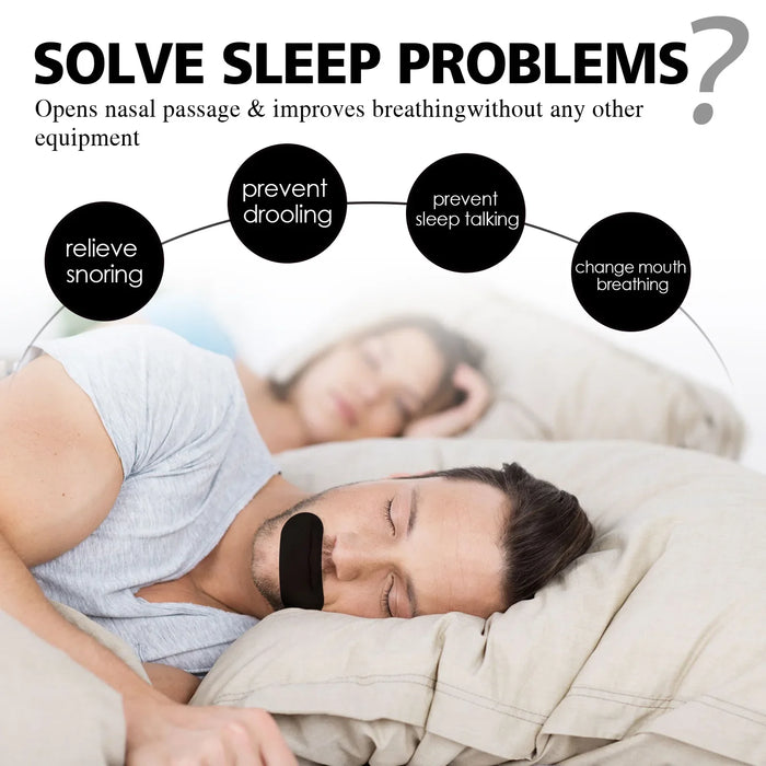 EELHOE Anti Snoring Patch Improve Sleeping Promoting Better Breath Portable Night Sleep Stop Snoring Sticker Mouth Orthosis Tape