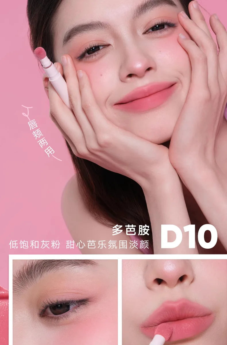 Judydoll Hydrating Non-sticky Lip Powder Cream Cushion Lipstick Matte Lip Stain White Lipsticks Light Lines Lip Clay Cosmetics