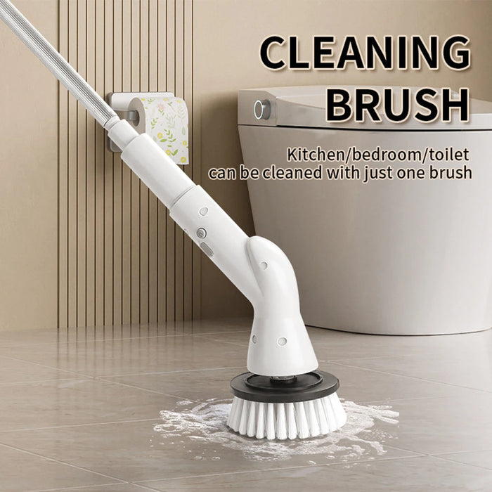 Electric Spin Scrubber IPX7 Waterproof Cleaning Brush Adjustable Extension Handle Shower Scrubber for Bathroom Kitchen Cleaning