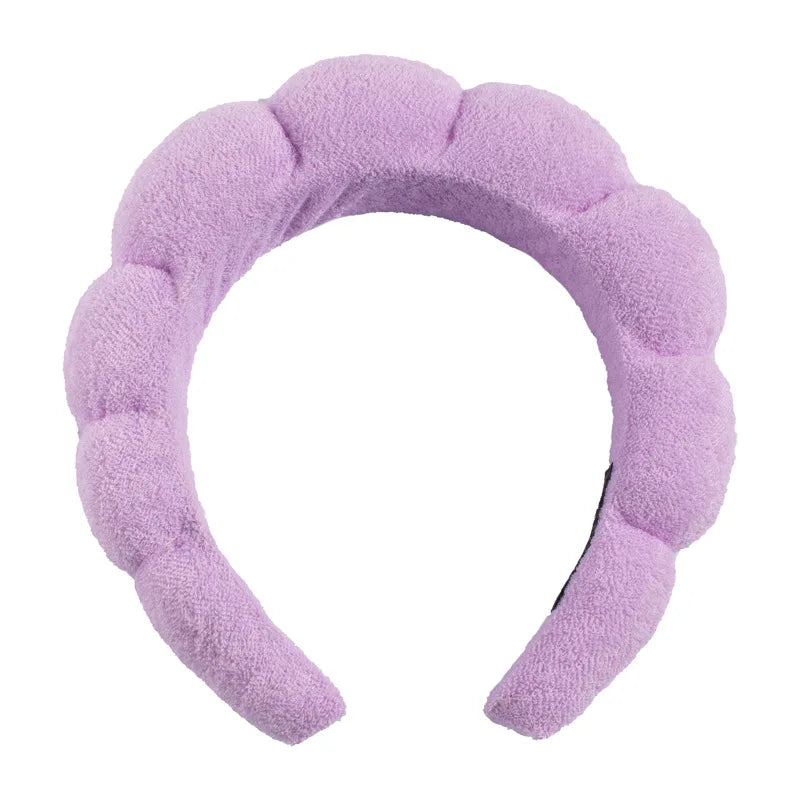 Terry Towel Cloth Headband Face Wash Headband Puffy Makeup Hairbands for Face Washing Soft Shower Wash Wristbands