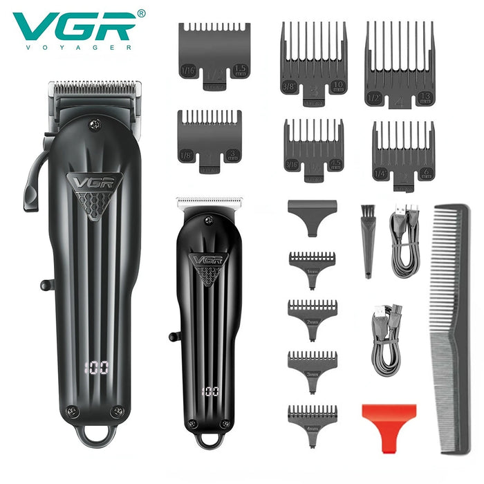 VGR Hair Clipper Professional Hair Cutting Machine Rechargeable Barber Hair Trimmer Cordless Haircut Clipper for Men V-282 V-982