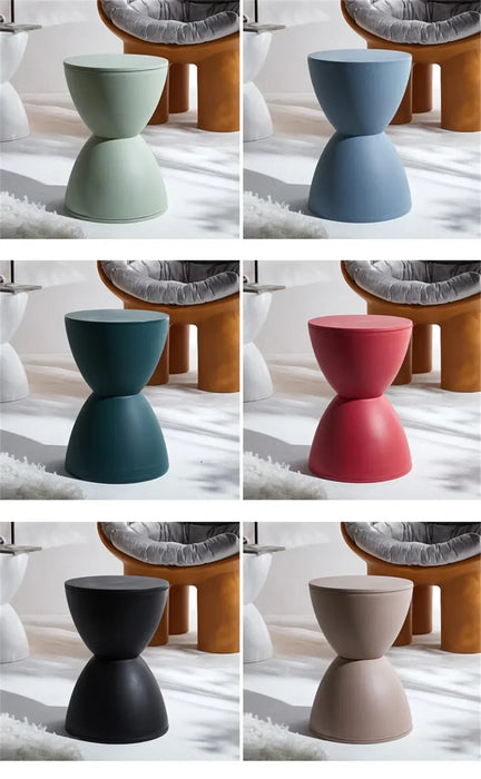 Nordic Modern Living Room Thickened hourglass Round Household Casual Simple apartment BBQ Low Stool Prince Stool Creative Shoe