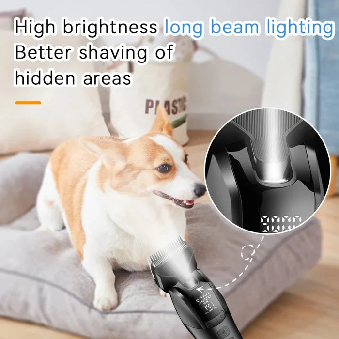 Kemei KM-1857 Dog Clippers Grooming Adjustable Low Noise High Power Rechargeable Cordless Pet Hair Clipper for Dog and Cat