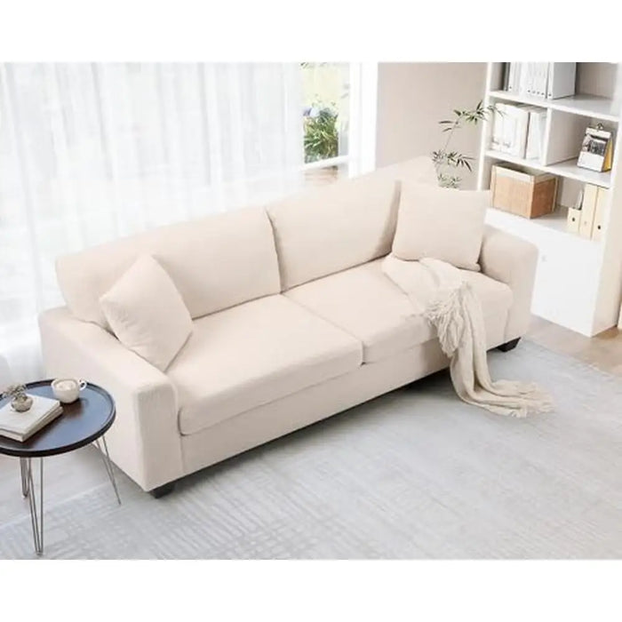 Modern Velvet Tufted Sofa 3 Seater Comfortable Living Room Couch Durable Soft Fabric Deep Seat Easy Assembly Home Office