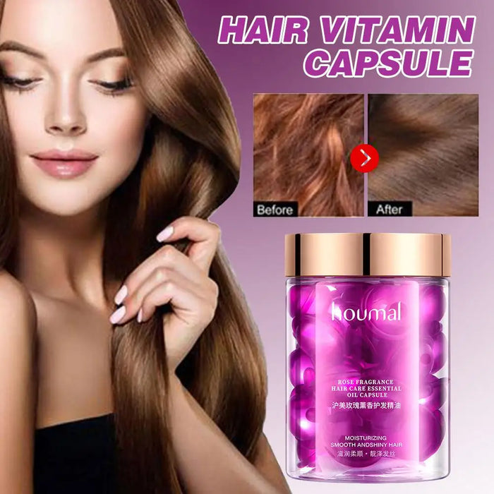 Hair Styling Serum for Frizzy & Dry Hair Rose Essence Oil Capsules  Leave-in Anti Frizz Conditioner Repairs Dry, Damaged Hair