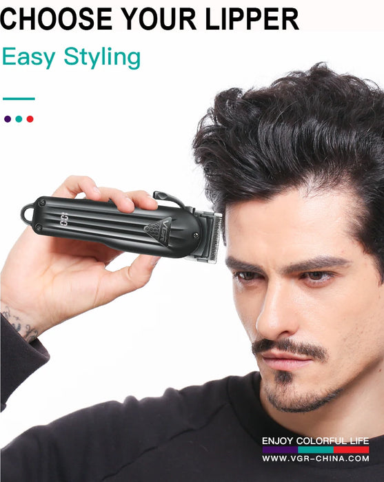 VGR Hair Clipper Professional Hair Cutting Machine Rechargeable Barber Hair Trimmer Cordless Haircut Clipper for Men V-282 V-982