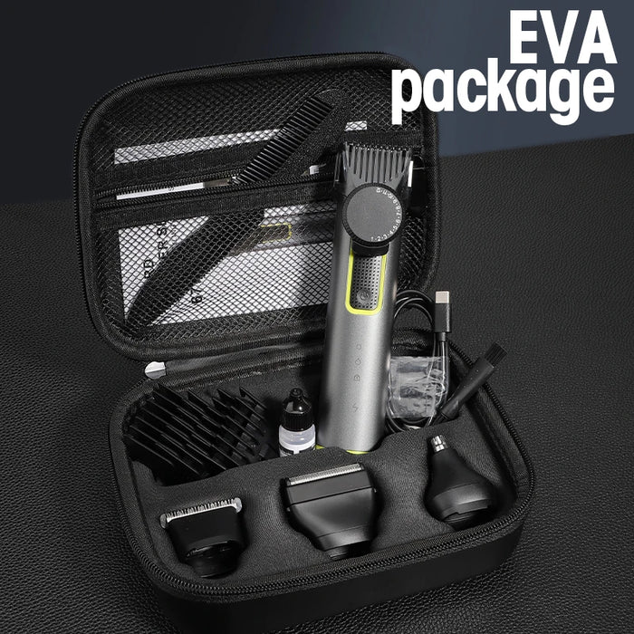 4 IN 1 Hair Cutting Kits 677 Professional Electric Trimmers Shaver Storage Package USB IPX5 Waterproof Body Grooming Clippers