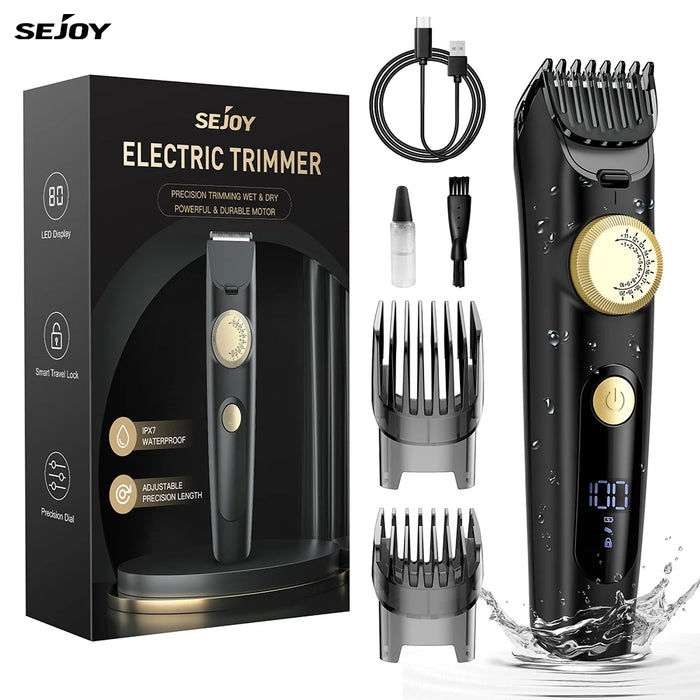 Sejoy Men's Electric Hair Clipper Trimmer Professional Electric Trimmer Cordless Beard Hair Clipper Shaving Machine For Men