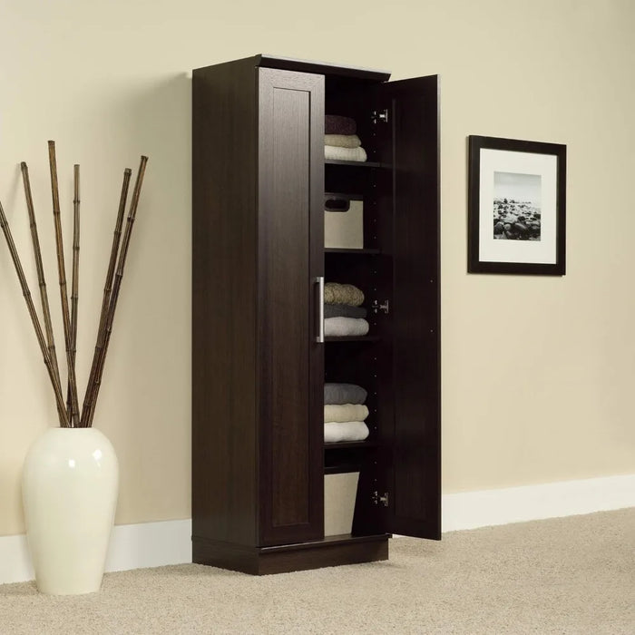 Sauder HomePlus Storage Pantry cabinets, L: 23.31" x W: 17.01" x H: 71.18", Dakota Oak finish