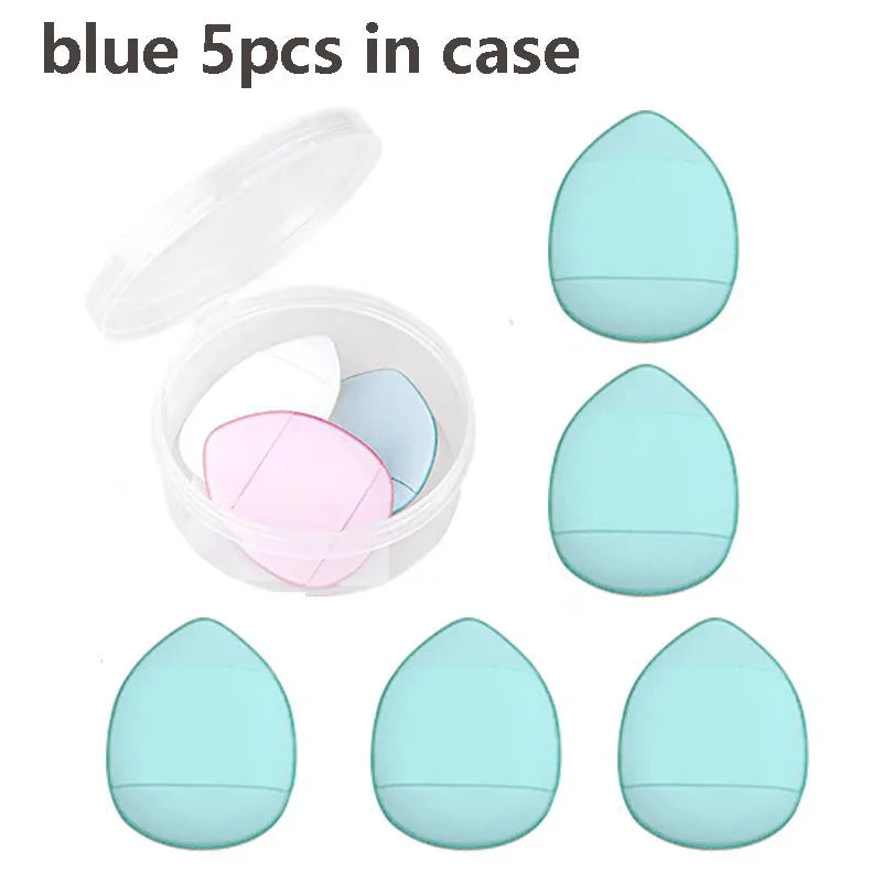 5/10Pcs Mini Finger Puff Foundation Small Air Cushion Powder Sponge Face Concealer BB Cream Cosmetic Applicator Makeup Tools