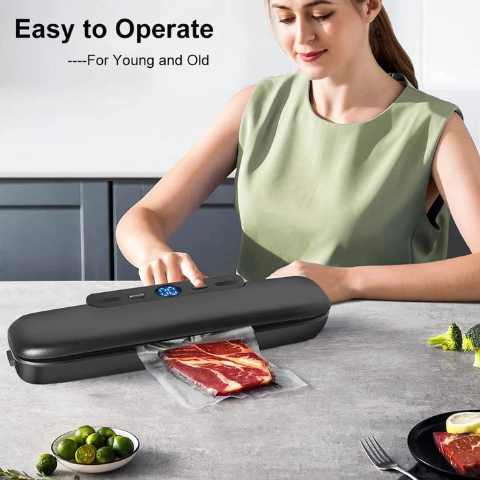 Electric Food Vacuum Sealer Machine And Bags Fast Vacuuming Wet Dry Food Household Vacuum Packaging Vaccum Sealing Machine Mini