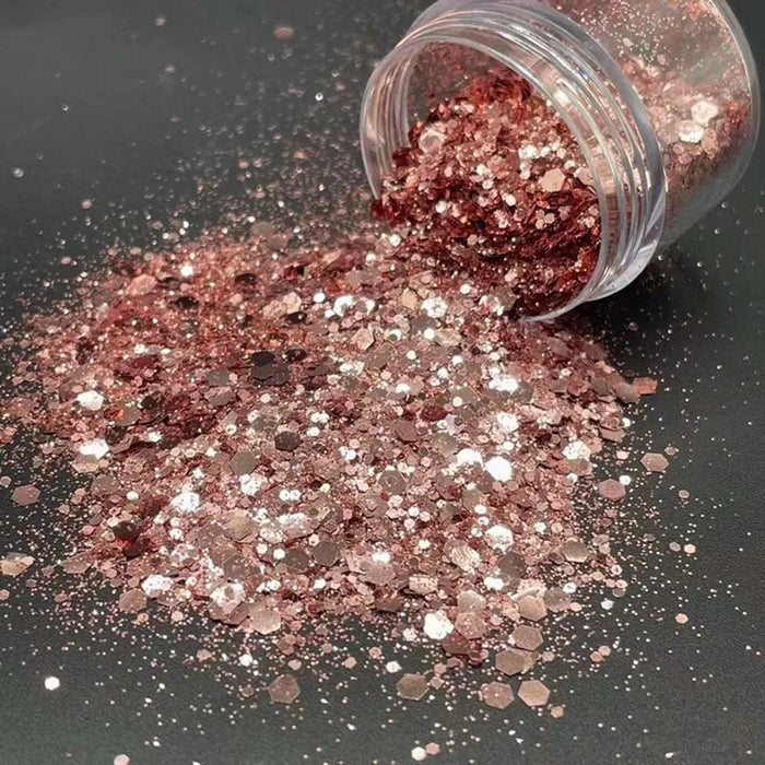 10g/Bag Holographic Pure Shiny Glitter Flakes Sparkly Chunky Iridescent Gold Silver Metallic Mermaid Nail Art Powder Sequinse