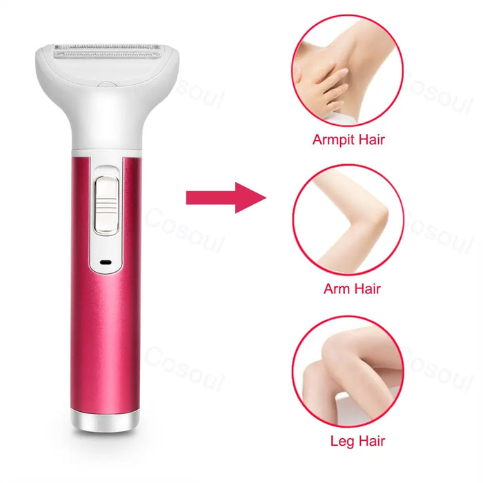 5 in 1 Body Hair Removal Epilator Armpit Hair Bikini Hair Leg Hair Pubic Hair Electric Razor Clipper Shaver Women