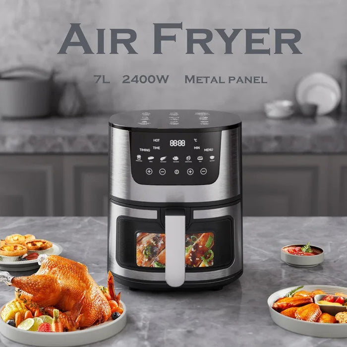 Smart Air Fryer Electric visual window 7L Oil-free Air Fryer Automatic Household Kitchen 360°Baking Convection Oven Air Fryers