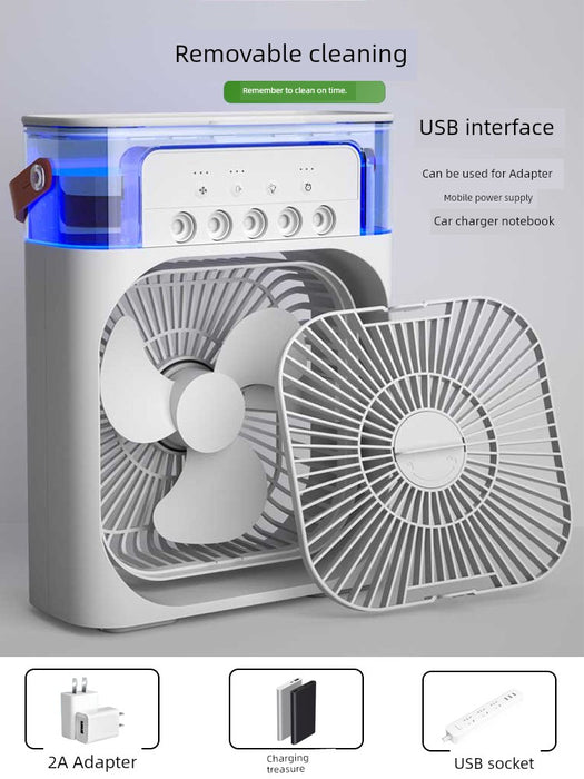 Desktop Student Summer Cooling Water Mist Refrigeration Air Conditioner Fan