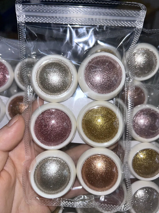 6Pcs Chrome Nail Powder Metallic Mirror Glitter Effect Holographic Metallic Chrome Powder for Nails Rose Gold Chrome Nail Powder