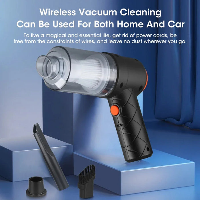 Wireless Car Vacuum Cleaner Strong Cordless Cleaner Suction Handheld Auto Vacuum Home Car Dual Use Mini Vacuum Cleaner Appliance