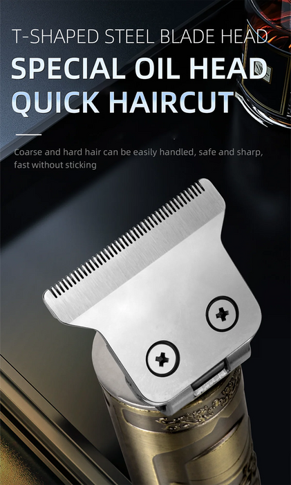 KIKIDO LCD Electric Hair Clipper Carving Electric ShaverOil Shaving Head Electric Pusher Rechargeble  Hair Trimmer for Men