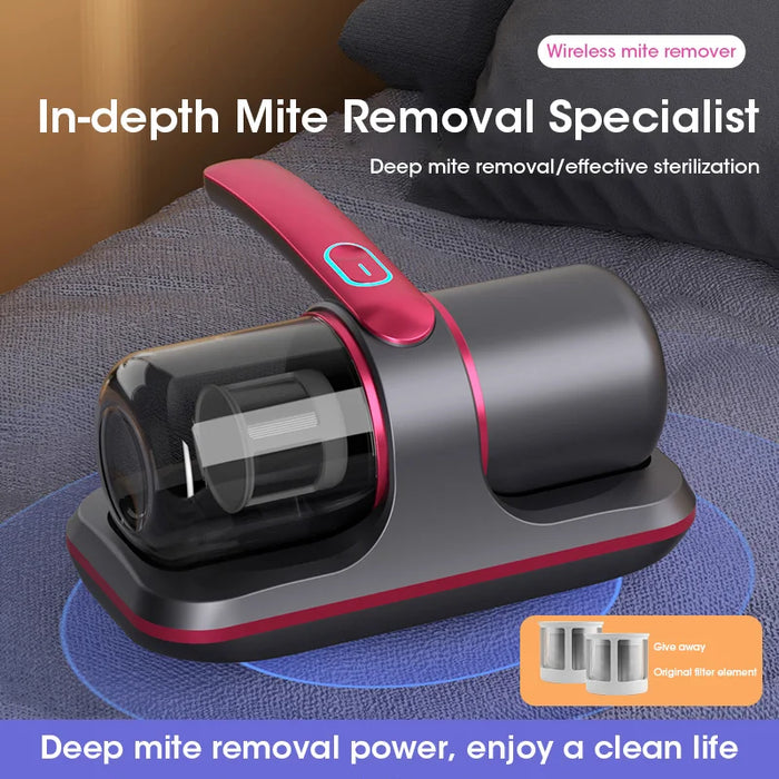 12KPa UV Vacuum Cleaner for Removing Mites Vacuum Cordless Handheld Mite Remover Mite for Cleaning Bed Pillows Clothes Sofa Dust