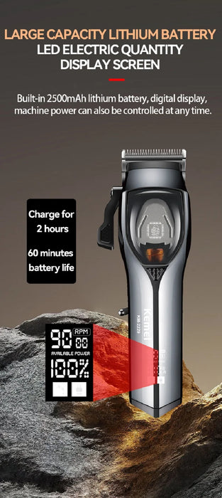 kemei Rechargeable Hair Trimmer Hair Clippers Professional Razor Barber Use Hair Clipper 9000 RPM KM-2229