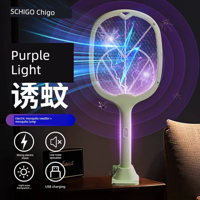 Chigo Electric Mosquito Swatter Charging For Home Two-in-One Mosquito Killing Lamp Foldable Electric Mosquito Swatter Fly Fantastic Product Powerful Battery