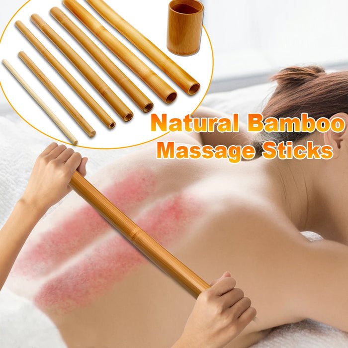 Natural Bamboo Massage Sticks Wood Therapy Anti Cellulite Gua Sha Massager Muscle Fitness Relaxtion Maderoterapia Scraping Tool