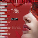 1PC Pink Matte Lipstick Waterproof Long-Lasting Moisture 2-in-1 Lip Tint Sexy Lip Gloss Lip Makeup for Women