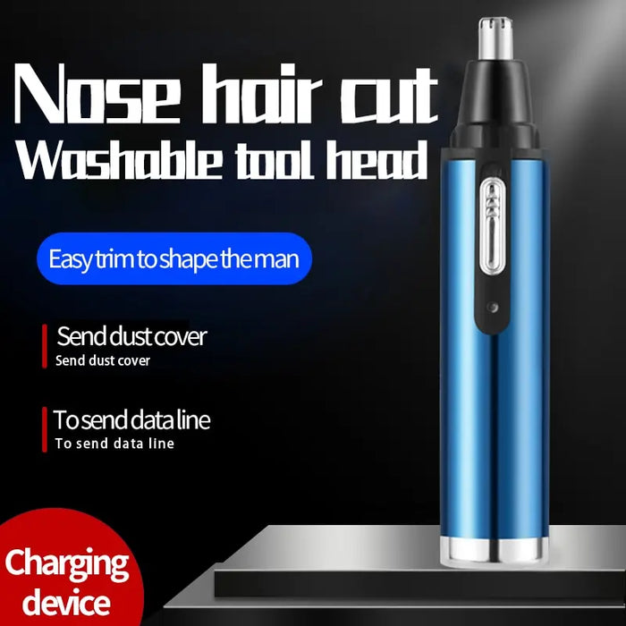 Electric Nose Hair Clipper Rechargeable Multi Kinetic Shaving Two in One Unisex Fully Automatic Washable Shaving Nose Trimmer