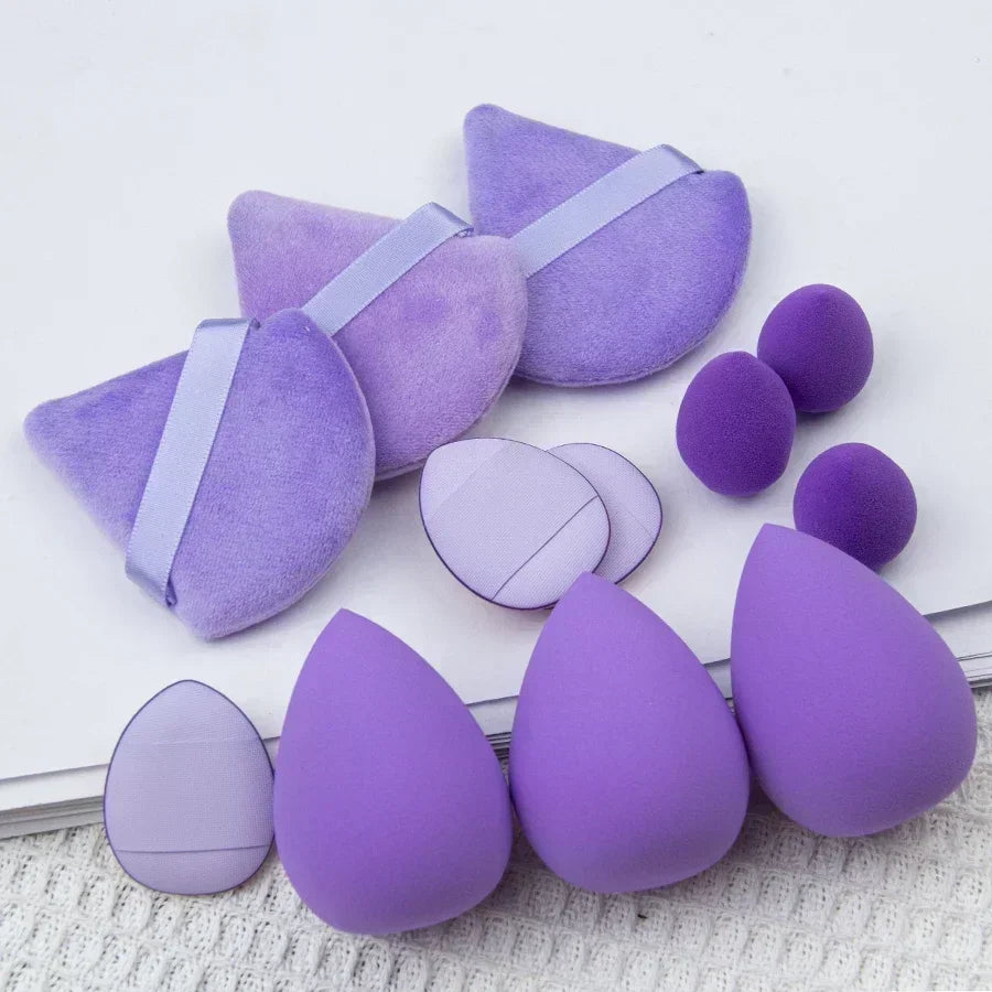 12Pcs Makeup Sponge Blender Beauty Egg Set Foundation Sponges Liquid Cream Cosmetic Puff Women Make Up Accessories Beauty Tools