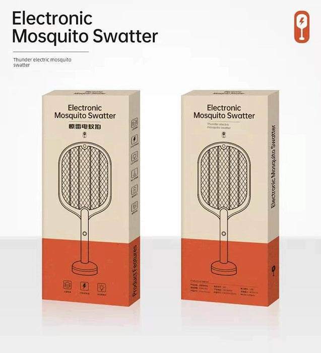 Smart For Home 2-in-1 Electric Mosquito Swatter Rechargeable Mosquito Killer Mosquito Trap Fly Electric Shock Mosquito Killer Battery Racket Swatter