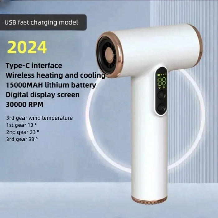 Hot Selling Wireless Hair Dryer 30000 Rpm High-Speed Cold Warm Wind Children's Home Dormitory Travel Protable USB Charging Hair