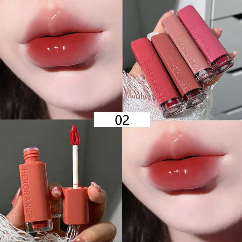 Cloud Mirror Water Light Glass Lip Gloss Ice Tea Lip Glaze Lasting Hydrating Waterproof Transparent Jelly Liquid Lipstick Makeup