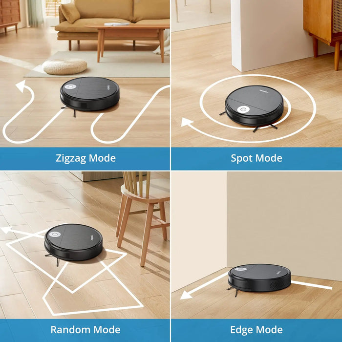 Robot Vacuum Cleaner, 2200Pa Strong Suction Super-Thin Quiet Robotic Vacuum Cleaner Self-Charging WiFi/Remote Control 120min