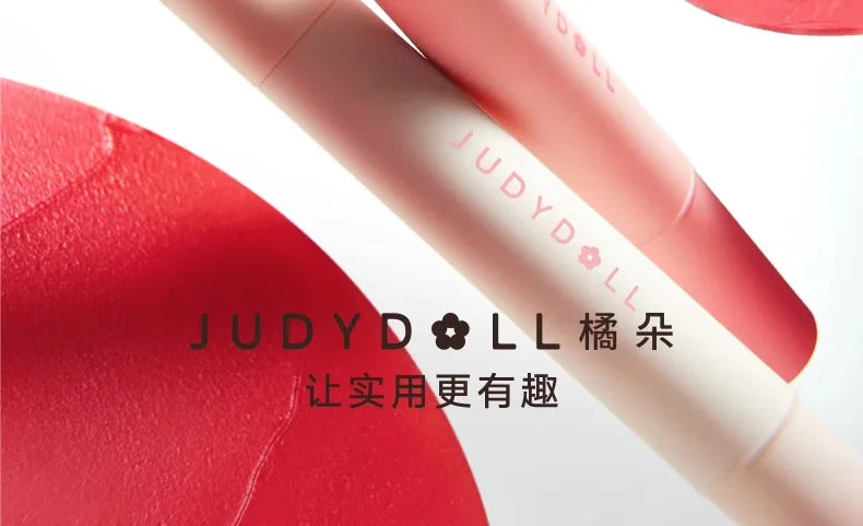 Judydoll Hydrating Non-sticky Lip Powder Cream Cushion Lipstick Matte Lip Stain White Lipsticks Light Lines Lip Clay Cosmetics
