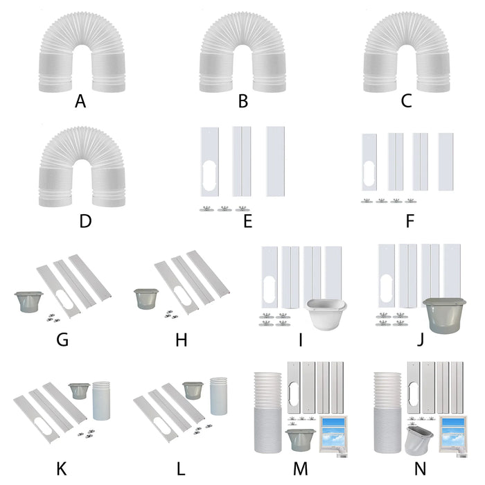 Portable Air Conditioner Window Vent Kit With Exhaust Hose Adjustable Sliding Door AC Kit Window Seal Kit Air Conditioner Parts