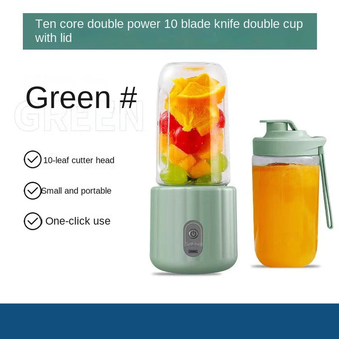 New Portable Fruit Juice Blenders Summer Personal Electric Mini Bottle Home USB 6 Blades Juicer Cup Machine For Kitchen