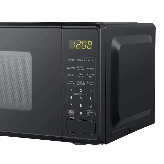 0.7 cu. ft. Countertop Microwave Oven, 700 Watts, Black, New, LED Display, Kitchen Timer, Household Tabletop Microwave Oven